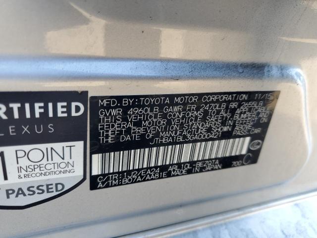 2016 LEXUS GS 200T BA JTHBA1BL3GA000421