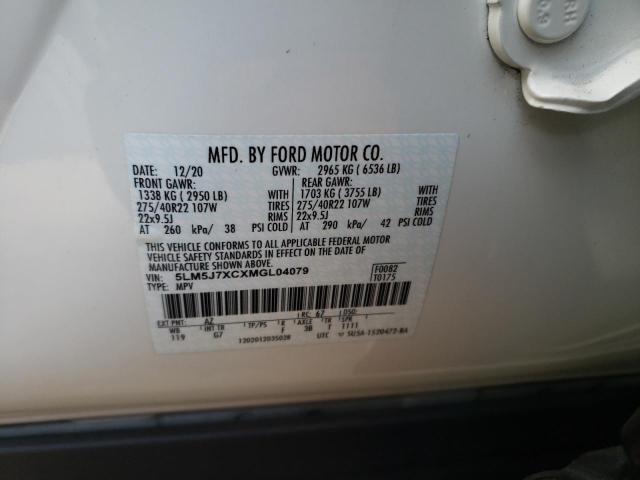 2021 Lincoln Aviator Reserve VIN: 5LM5J7XCXMGL04079 Lot: 43052814