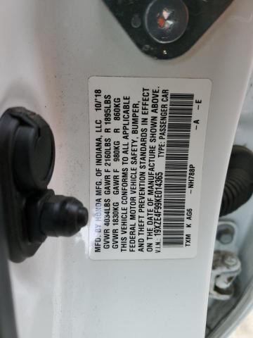 VIN 1G1PC5SB5D7205160 2019 HONDA INSIGHT no.12