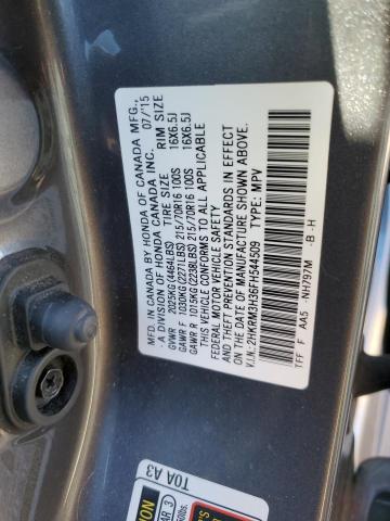 2015 HONDA CR-V LX 2HKRM3H36FH544509