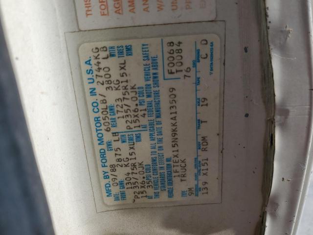 1989 Ford F150 VIN: 1FTEX15N9KKA13509 Lot: 44042244