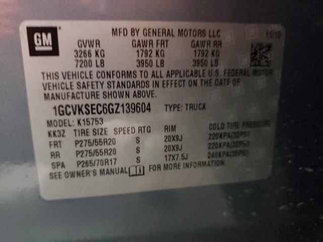 2016 CHEVROLET SILVERADO - 1GCVKSEC6GZ139604