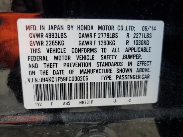 2015 ACURA RLX TECH JH4KC1F59FC000206