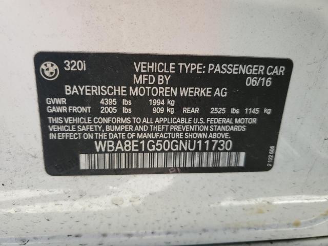 2016 BMW 320 I - WBA8E1G50GNU11730