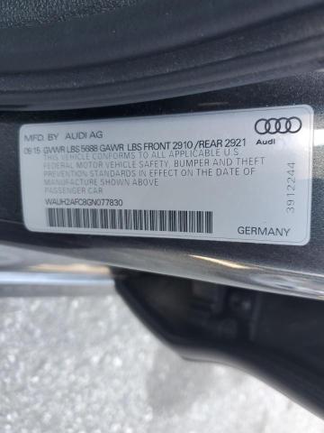 2016 AUDI S6 PRESTIG WAUH2AFC8GN077830