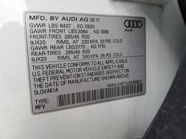 VIN WA1LHAF71JD009827 2018 Audi Q7, Premium Plus no.14