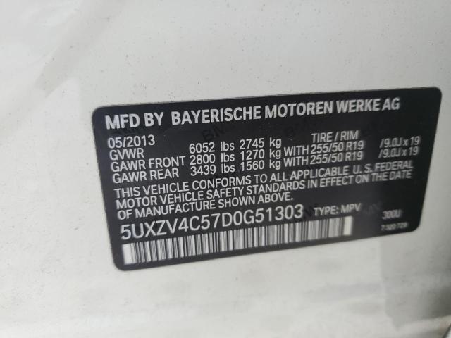 VIN 5UXZV4C57D0G51303 2013 BMW X5, Xdrive35I no.12