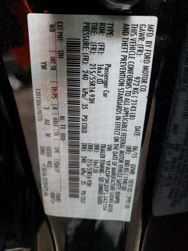 1fadp3k20fl342154 1FADP3K20FL342154 2015 Ford Focus Se