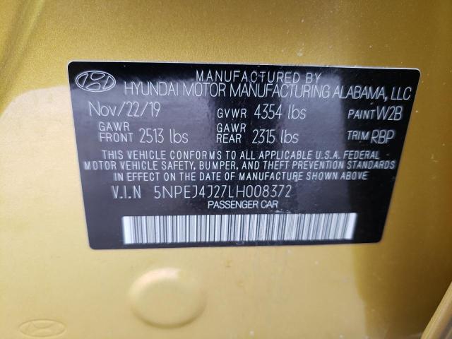 2020 HYUNDAI SONATA SEL 5NPEJ4J27LH008372