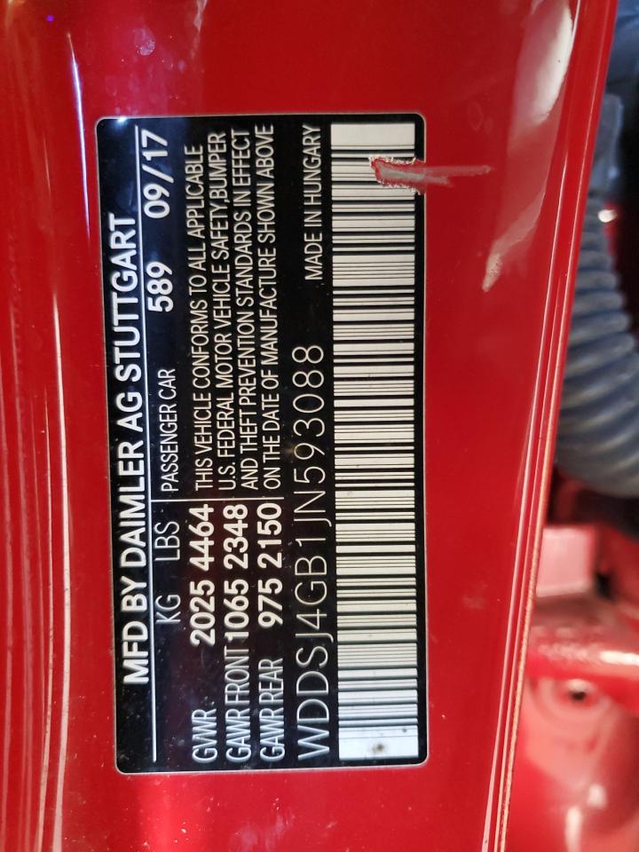 wddsj4gb1jn593088 WDDSJ4GB1JN593088 2018 Mercedes-Benz Cla 250 4Matic