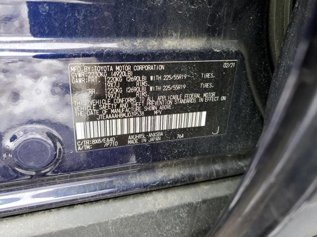 2021 TOYOTA VENZA LE JTEAAAAH8MJ039538