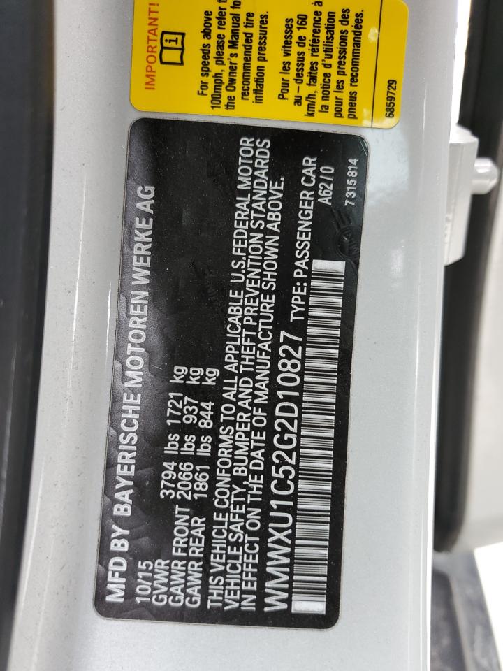 WMWXU1C52G2D10827 2016 Mini Cooper