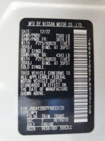 2023 NISSAN ARMADA SL JN8AY2BB7P9833120