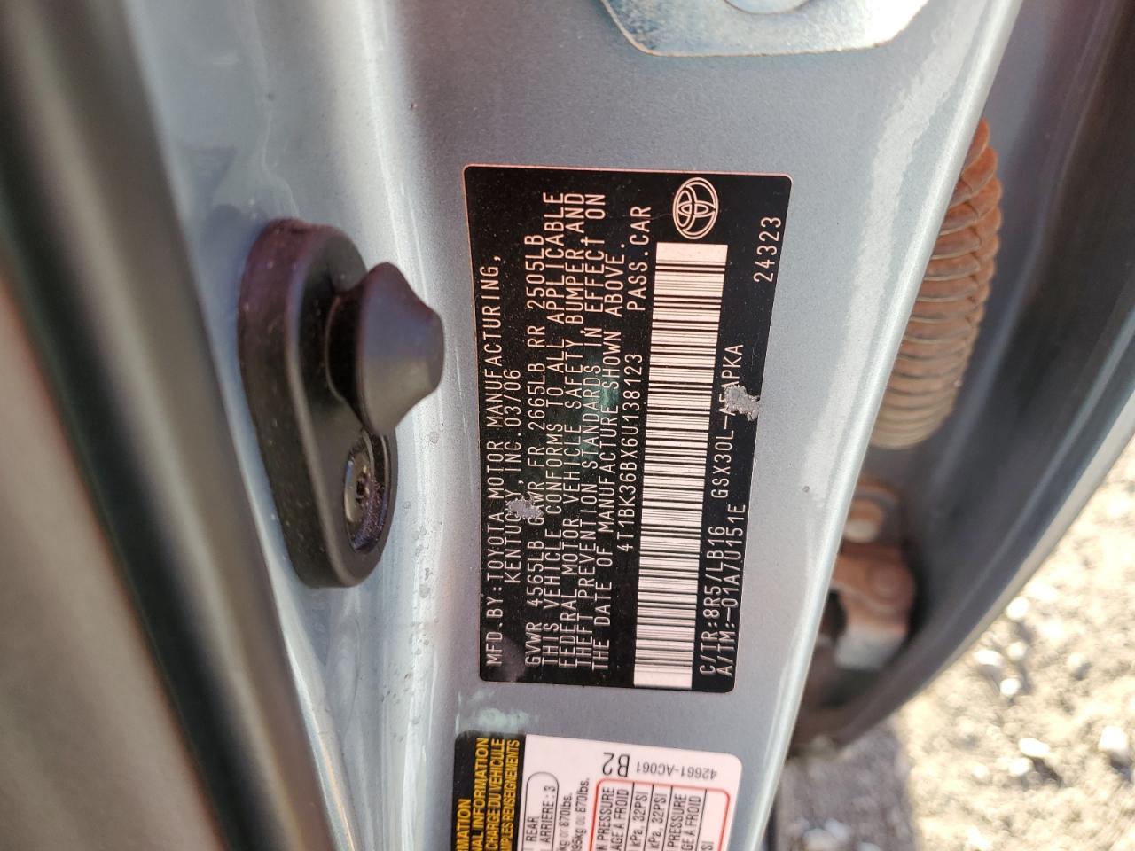 4T1BK36BX6U138123 2006 Toyota Avalon Xl