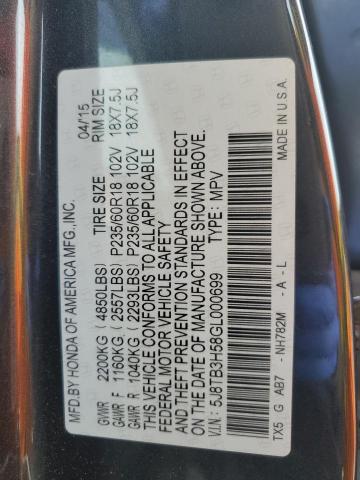 2016 ACURA RDX TECHNO - 5J8TB3H58GL000699