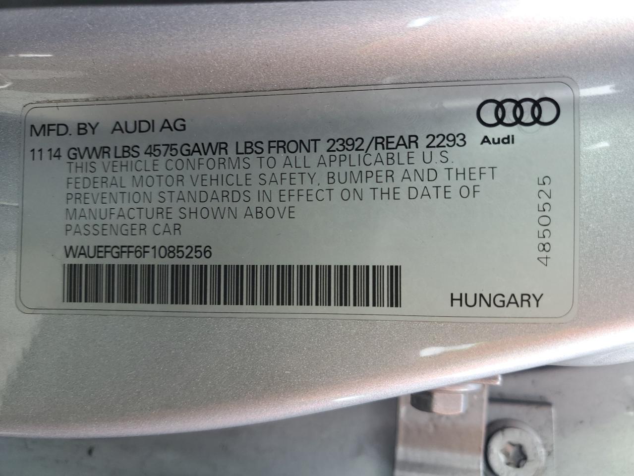 WAUEFGFF6F1085256 2015 Audi A3 Premium Plus