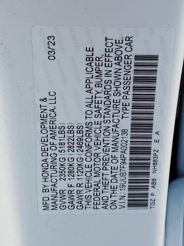 2023 ACURA TLX TYPE S - 19UUB7F94PA002138