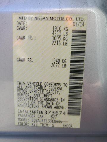 2014 Nissan Altima 2.5 VIN: 1N4AL3AP7EN373674 Lot: 41877534
