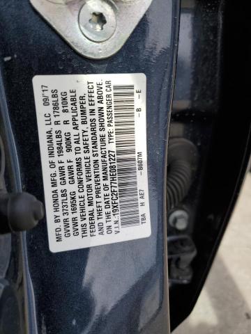 2017 HONDA CIVIC EX 19XFC2F77HE081227