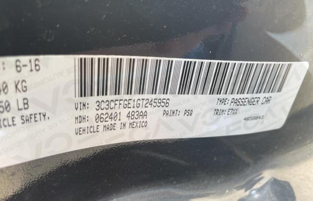 2016 FIAT 500 ELECTR 3C3CFFGE1GT245956