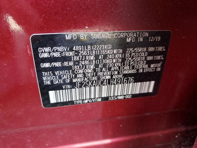 2020 SUBARU FORESTER L JF2SKAUC4LH491676
