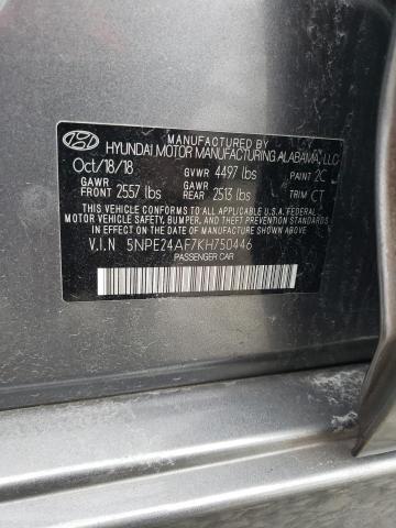 Lot #2339946072 2019 HYUNDAI SONATA SE salvage car