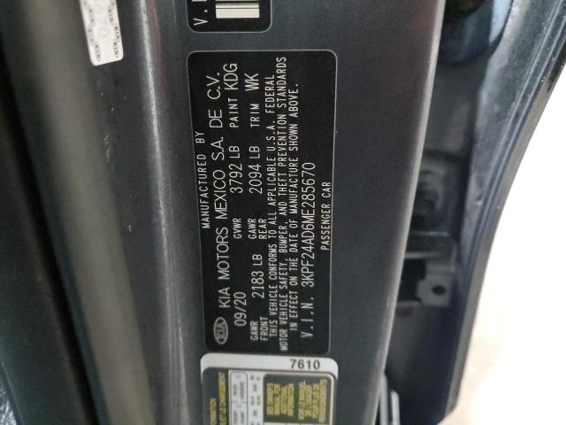 2021 KIA FORTE FE 3KPF24AD6ME285670