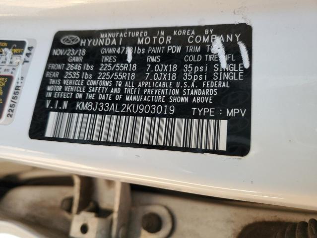 2019 HYUNDAI TUCSON LIM KM8J33AL2KU903019