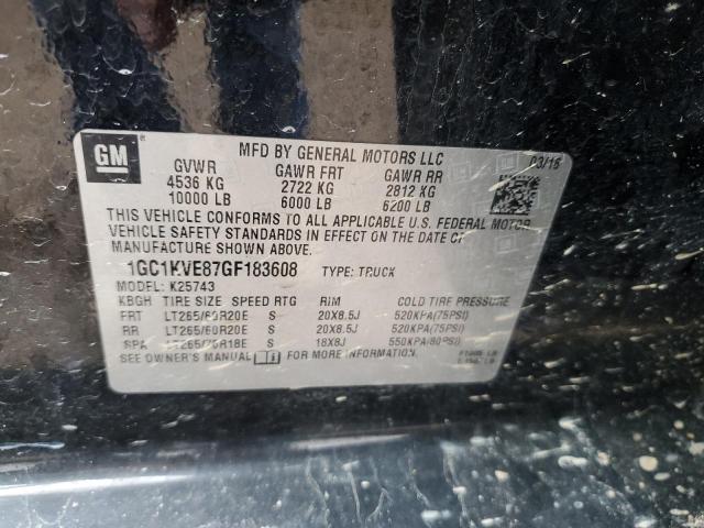 2016 CHEVROLET 2500 1GC1KVE87GF183608