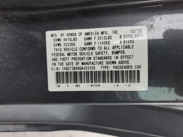 2016 HONDA ACCORD EXL 1HGCT2B89GA003326