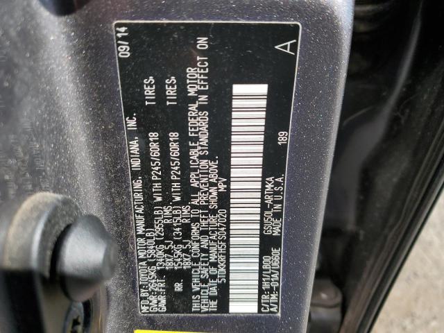 VIN 5TDKKRFH5FS047020 2015 Toyota Highlander, Xle no.12