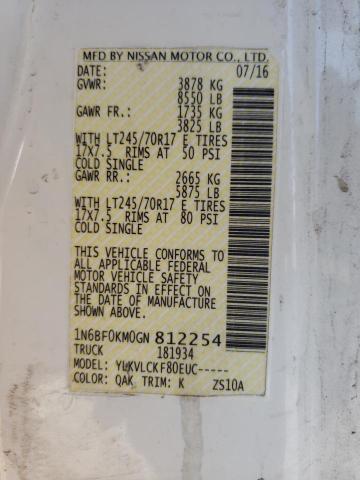 2016 NISSAN NV 1500 S - 1N6BF0KM0GN812254