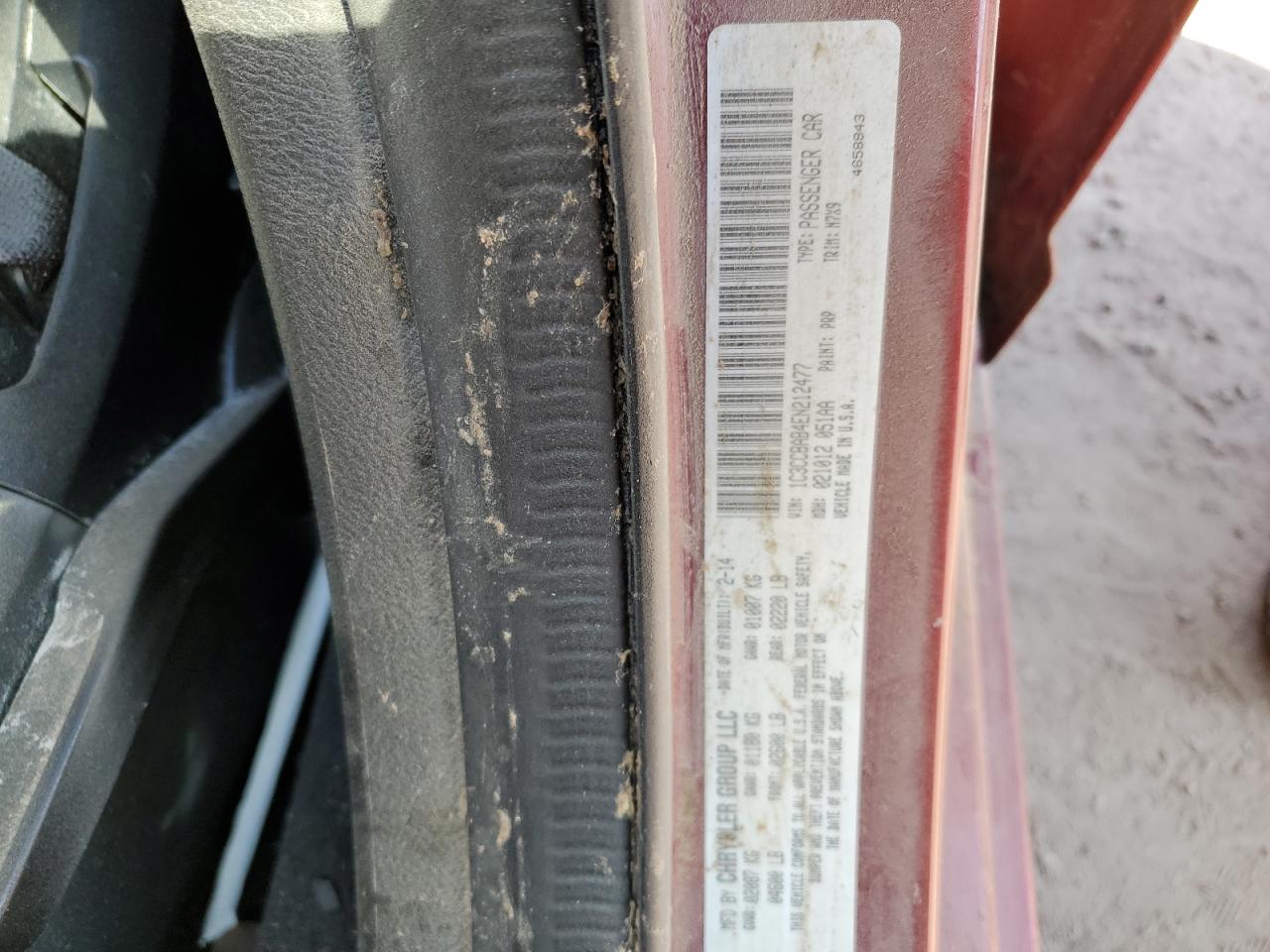 Lot #2784438788 2014 CHRYSLER 200 LX