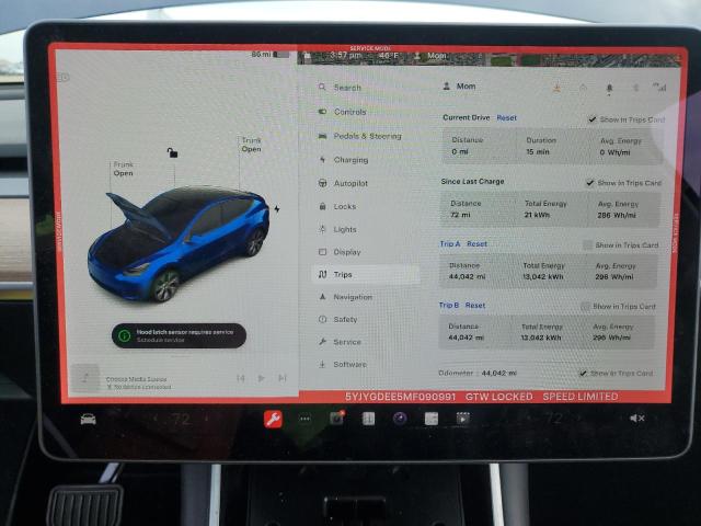 5YJYGDEE5MF090991 2021 Tesla Model Y