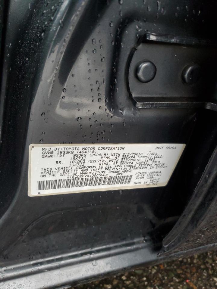 JTEGD20VX40005668 2004 Toyota Rav4