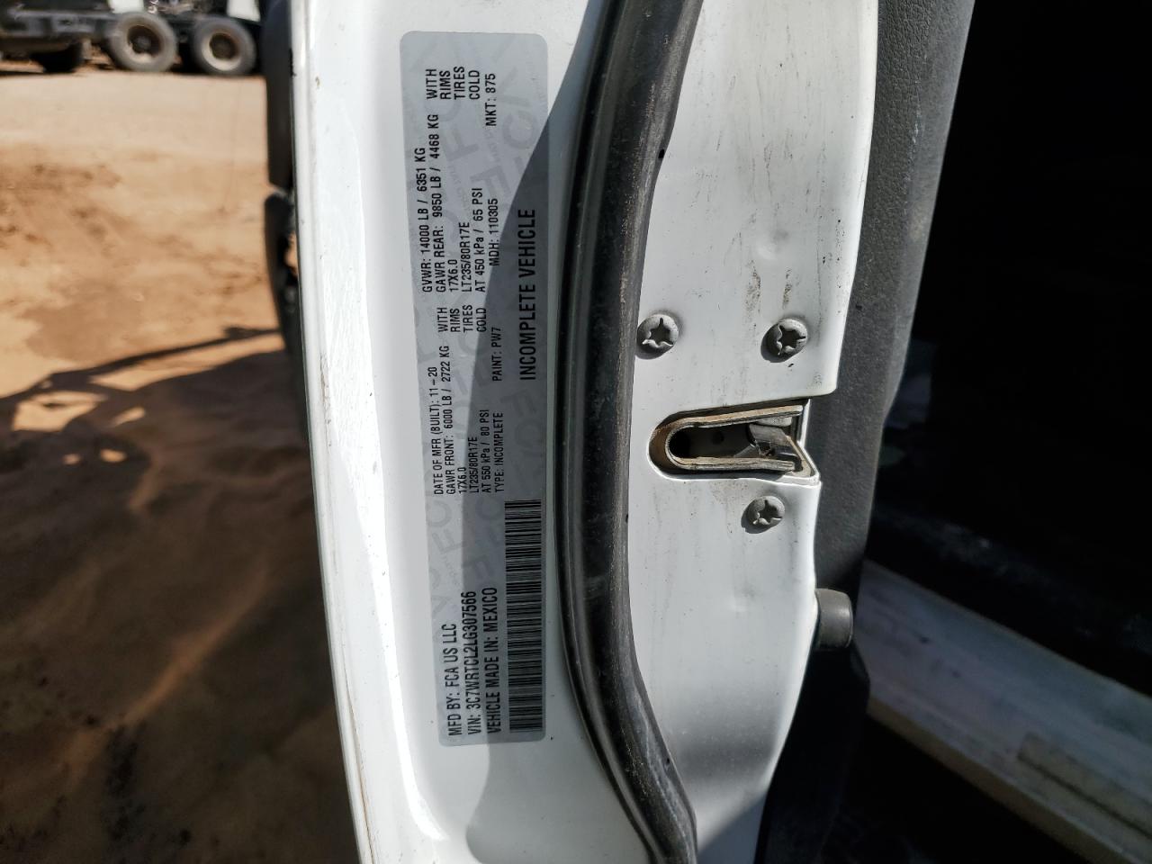 3C7WRTCL2LG307566 2020 Ram 3500