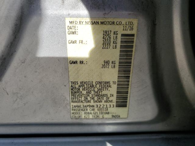 2017 NISSAN ALTIMA 2.5 1N4AL3AP9HN322133