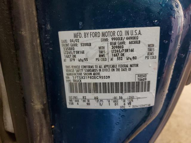 2002 Ford F350 Srw Super Duty VIN: 1FTSX31F82EC95539 Lot: 44053164