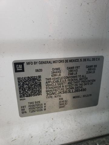 2020 CHEVROLET TRAX LS - 3GNCJKSB3LL285490