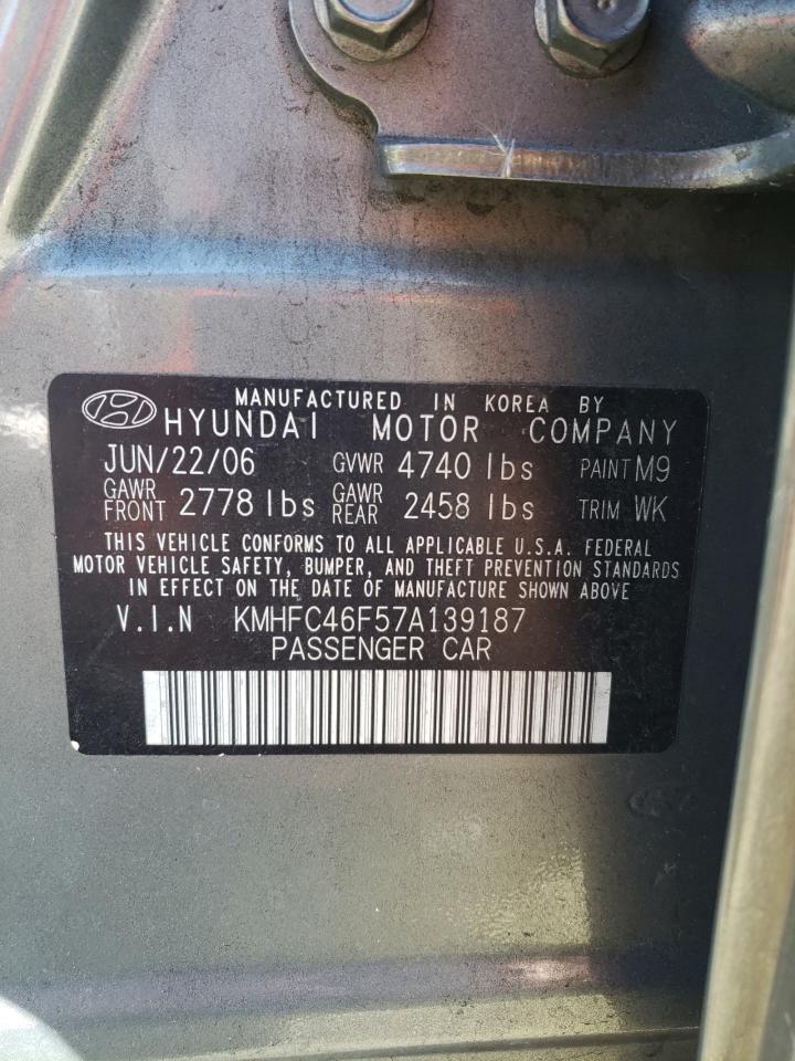 KMHFC46F57A139187 2007 Hyundai Azera Se
