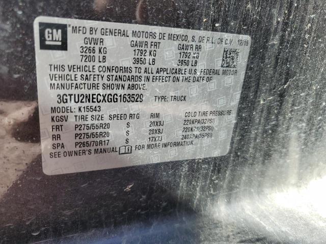2016 GMC SIERRA K15 3GTU2NECXGG163529