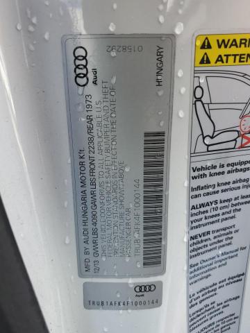 2015 AUDI TTS TRUB1AFK4F1000144