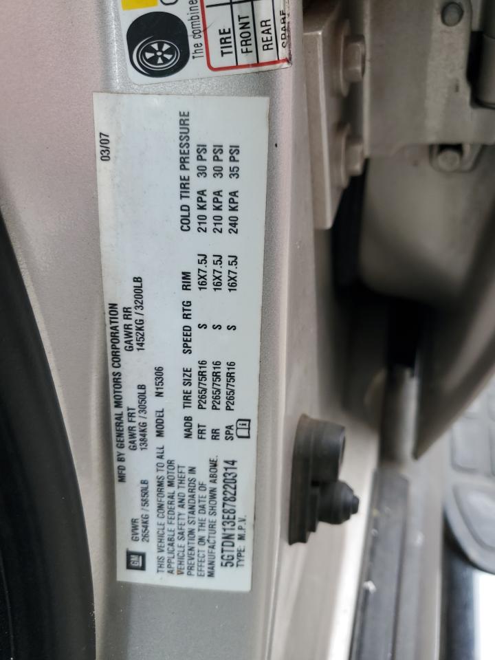 5GTDN13E878220314 2007 Hummer H3