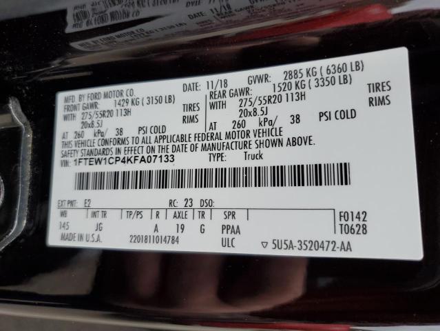 2019 FORD F150 SUPER - 1FTEW1CP4KFA07133