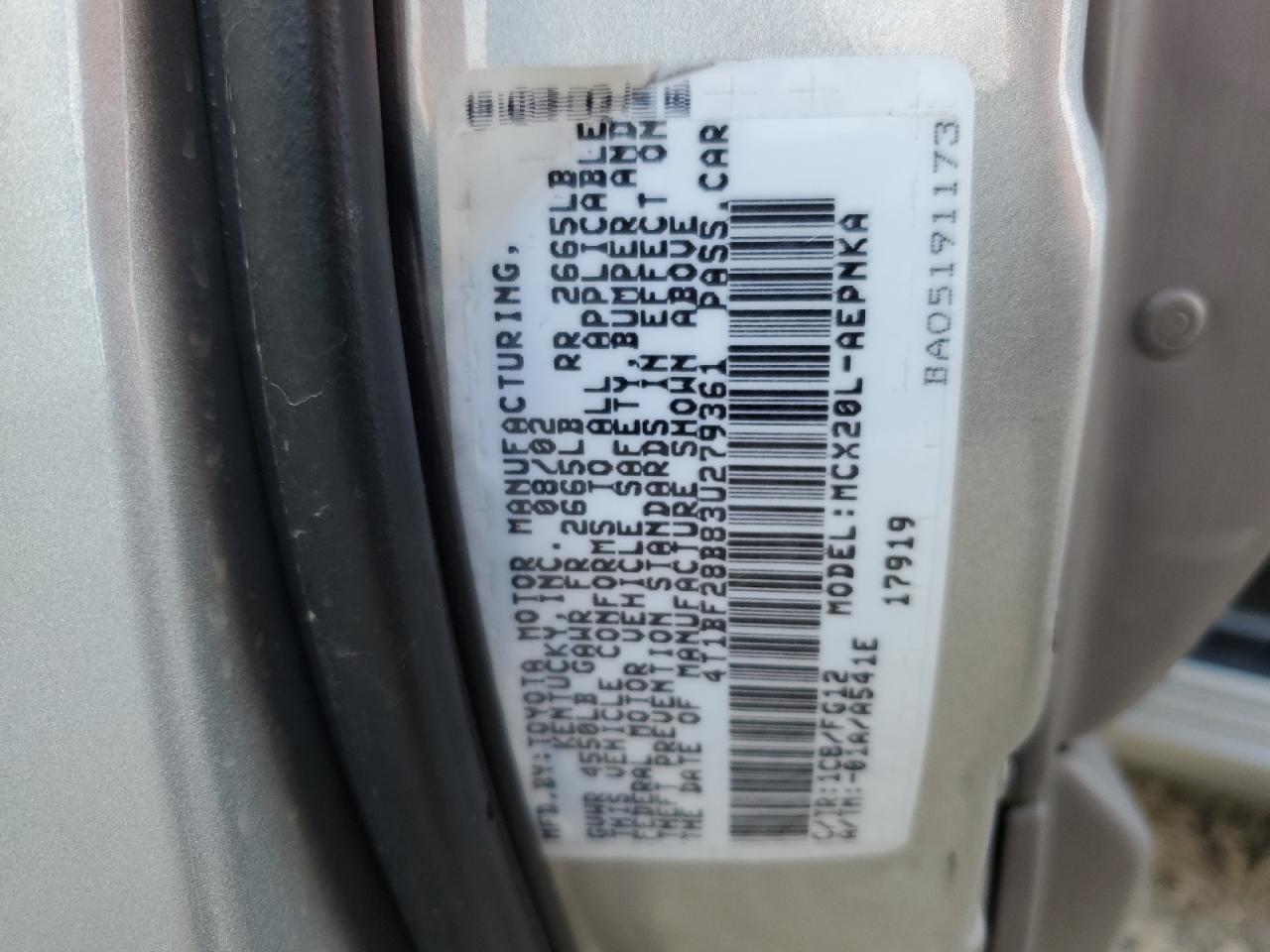 4T1BF28B83U279361 2003 Toyota Avalon Xl