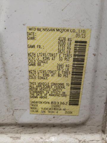 2015 NISSAN NV 1500 1N6BF0KY0FN803362