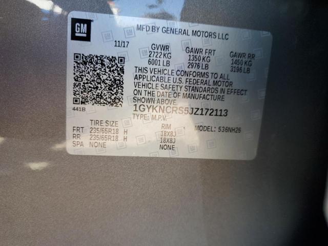 2018 CADILLAC XT5 LUXURY 1GYKNCRS5JZ172113