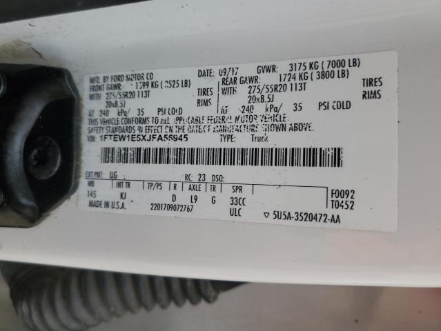 2018 FORD F150 SUPER - 1FTEW1E5XJFA56945