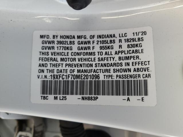 2021 HONDA CIVIC EXL 19XFC1F70ME201096