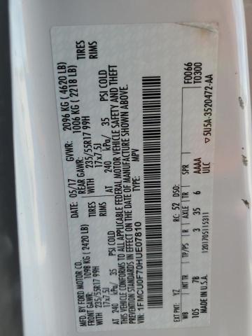 2017 FORD ESCAPE S - 1FMCU0F70HUE07810